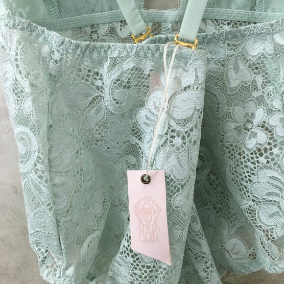 We Are HAH Comin In HAHt Lace Bodysuit in Something Blue Size XS-NWT - Picture 4 of 6